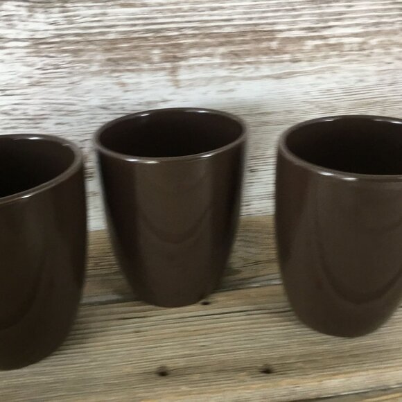 Set of 3 Corelle Coordinates Stoneware Mugs Brown 4" - Picture 2 of 9